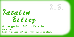 katalin bilicz business card